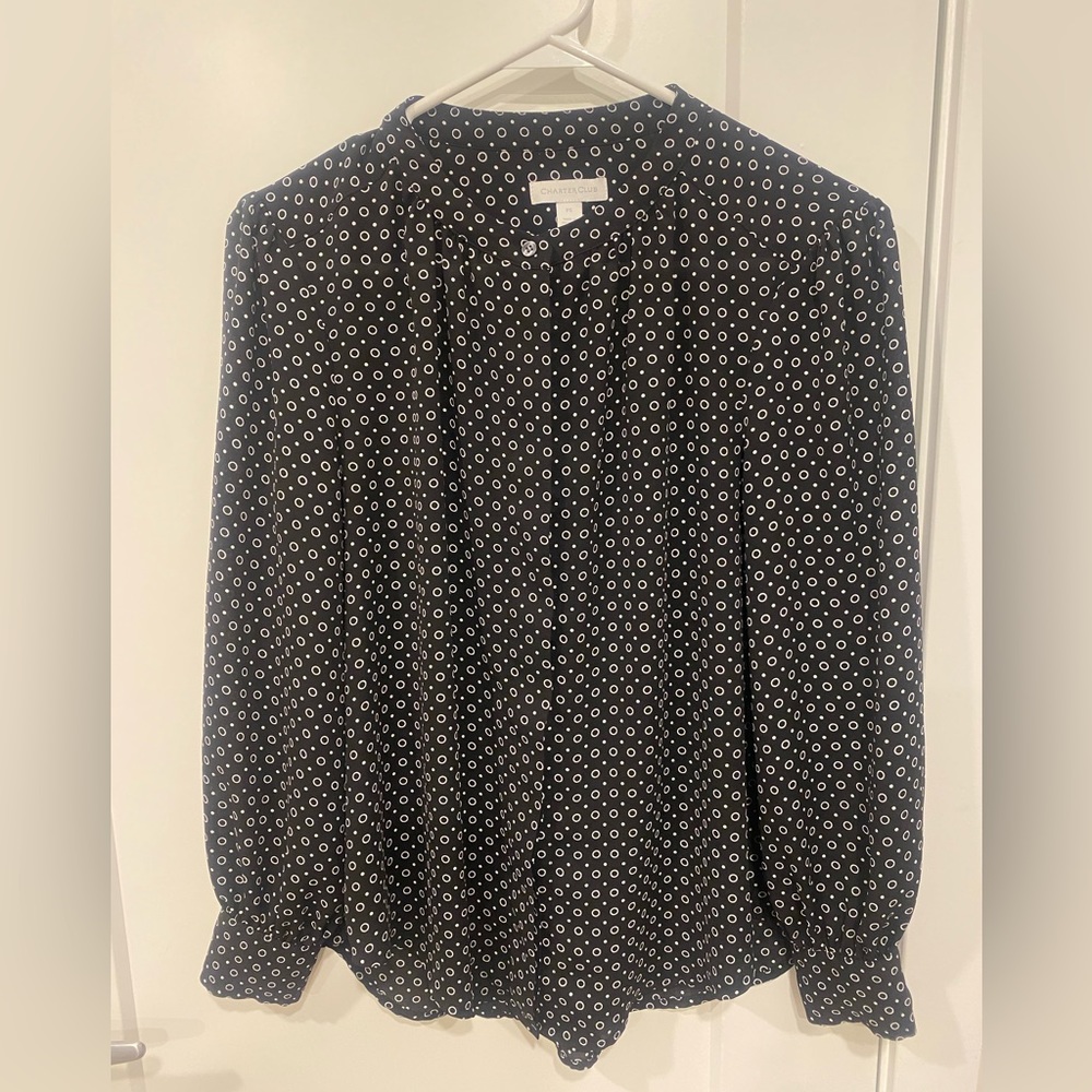 Charter Club Petite Button Down Top